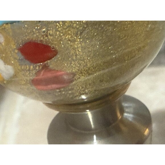 Murano Glass Handcrafted Art Glass & Stainless Steel Wine Bottle Stopper - Picture 8 of 8